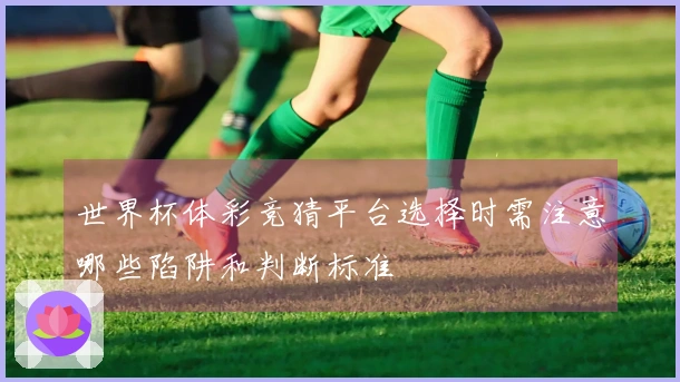 世界杯体彩竞猜平台选择时需注意哪些陷阱和判断标准